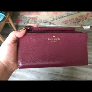 Wine Kate Spade Wristlet Wallet